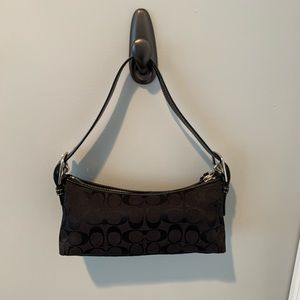 Small black cloth Coach CC bag